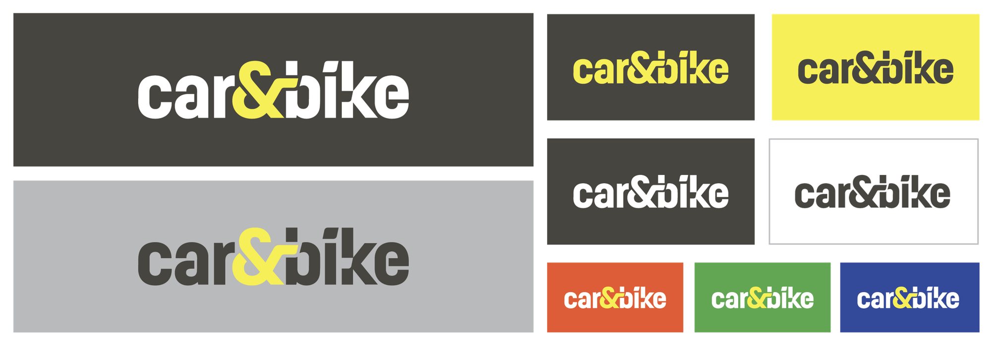 car&bike logo color and background variations