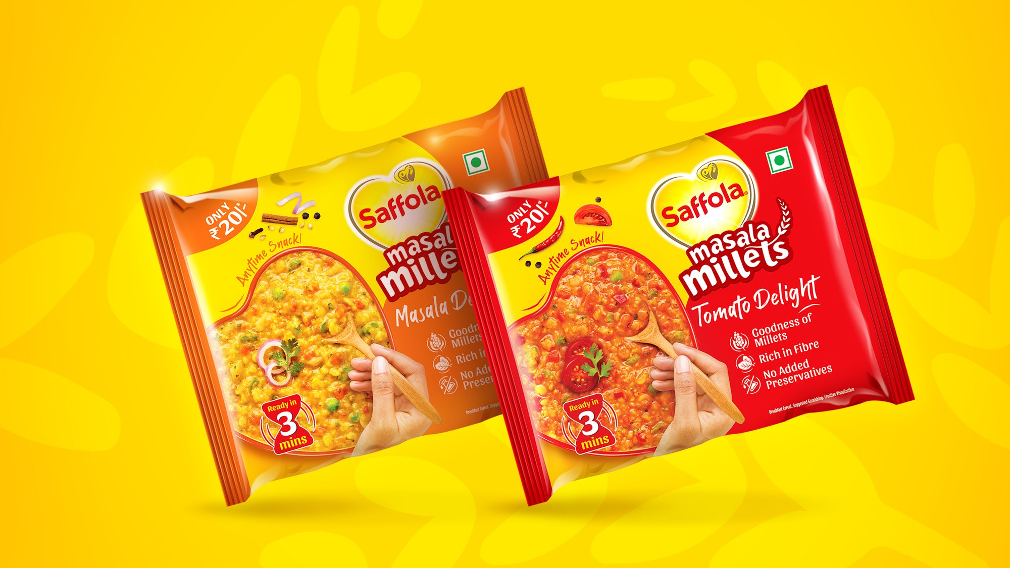 Saffola Millets pack simulation