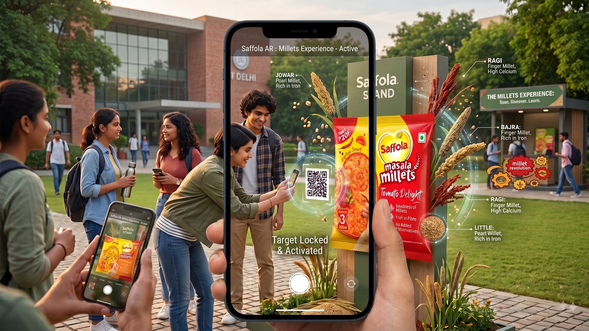 Saffola Millets campus AR activation concept