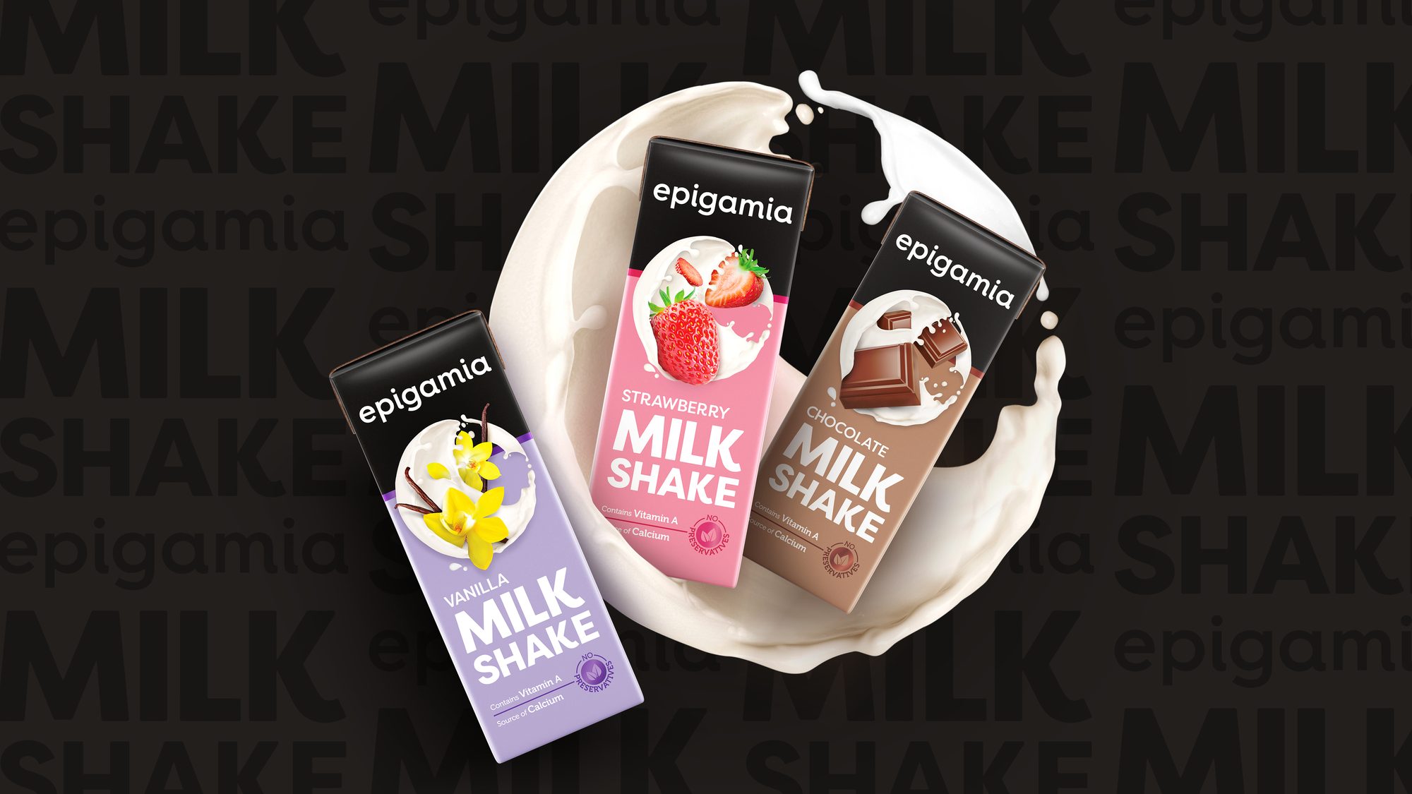 Epigamia milkshake packaging