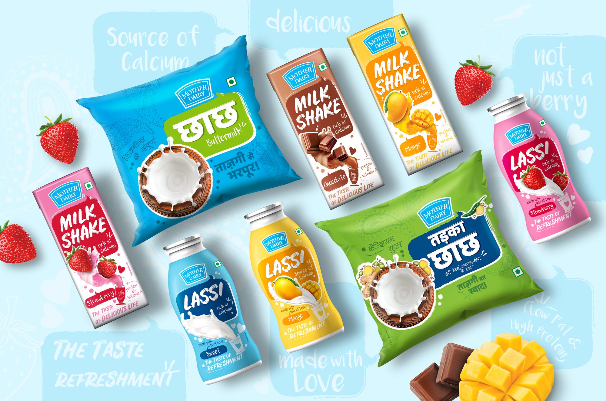 Mother Dairy beverages packaging