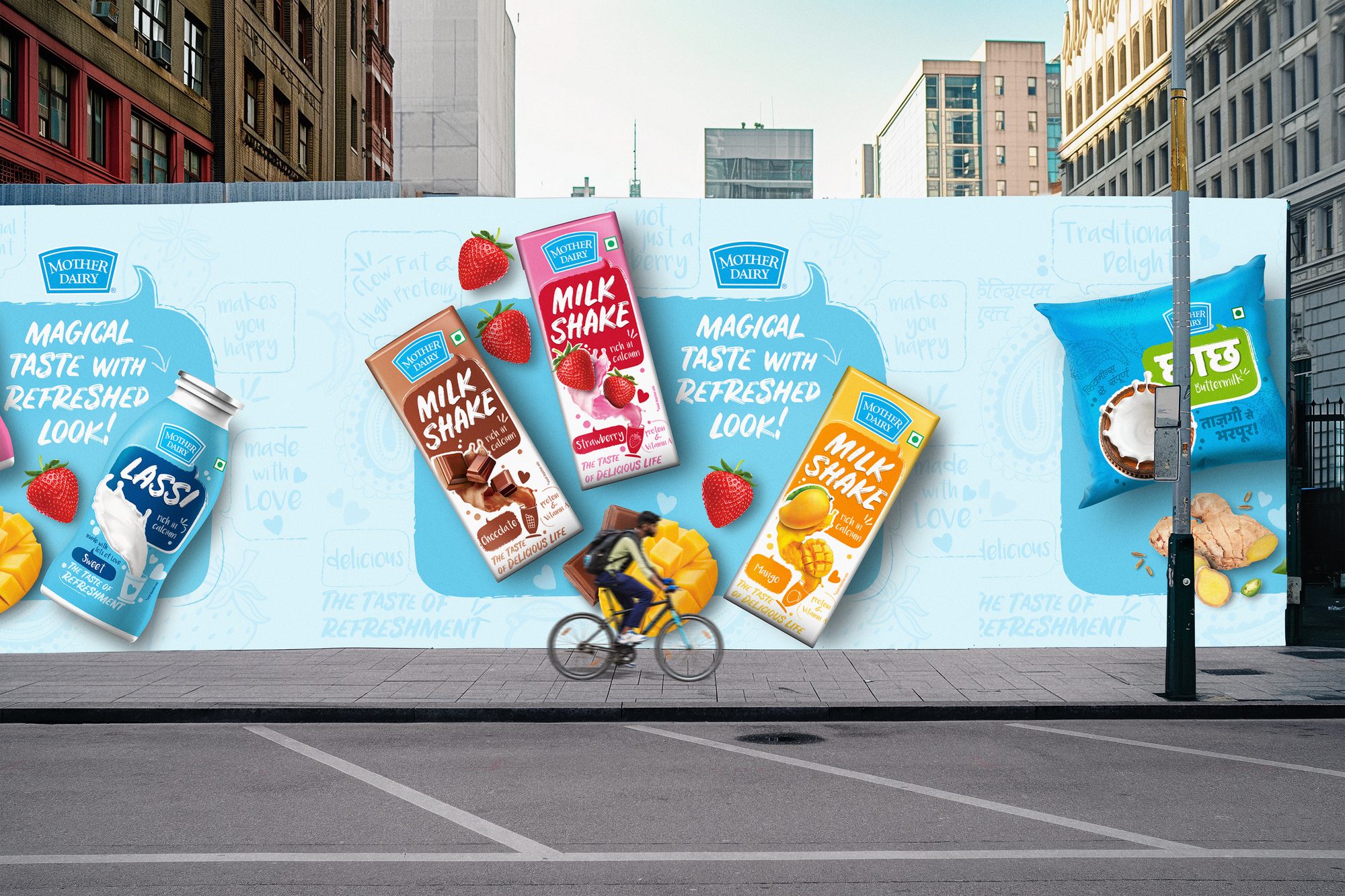 Mother Dairy street hoarding OOH
