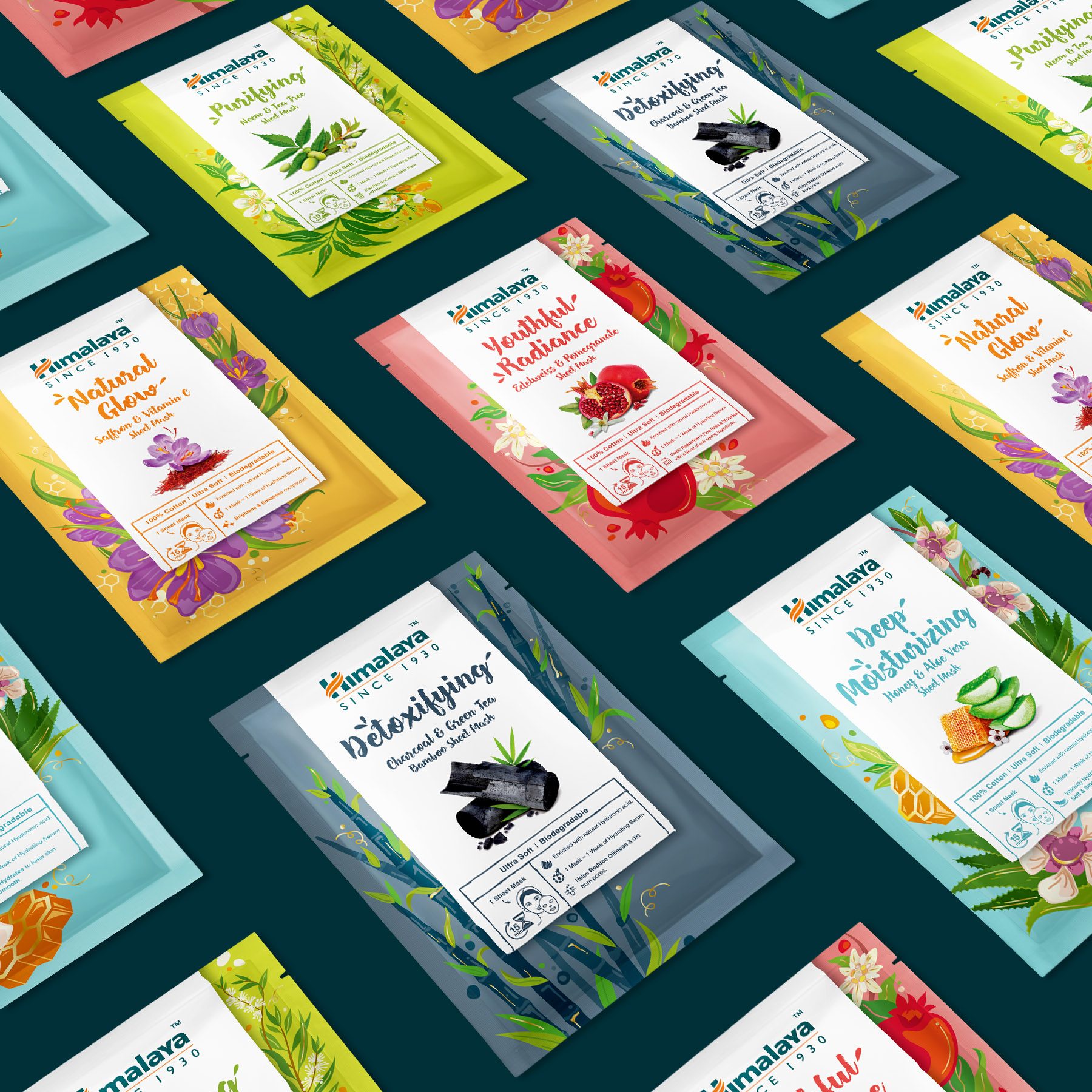 Himalaya sheet mask packaging detail